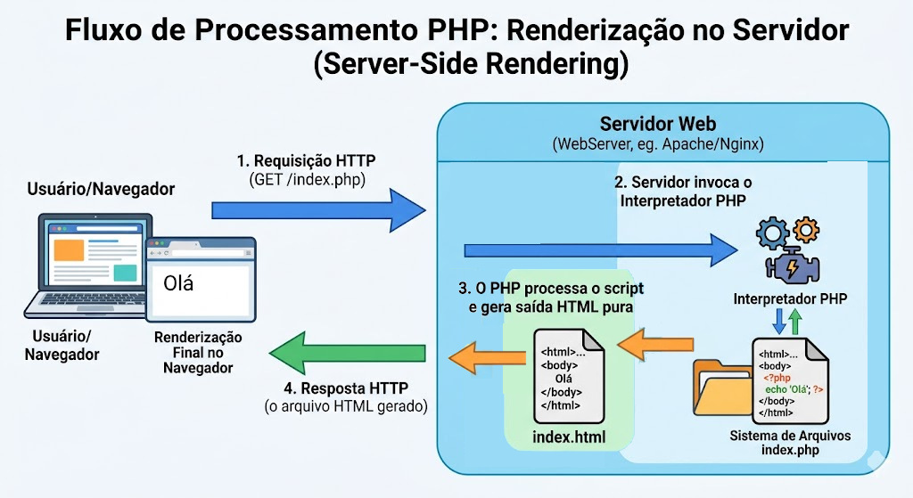 Fluxo de funcionamento do backend com php